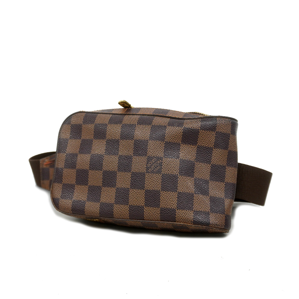 Damier Pattern Brown Crossbody Belt Bag - Luxury Style
